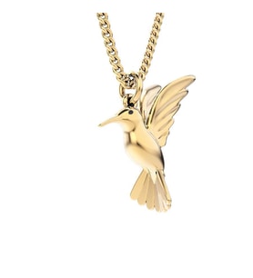 Chocli 18 Ayar Altın Kaplama Humming Bird Kolye