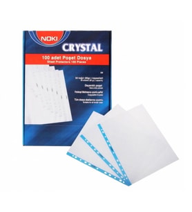 Noki Poşet Dosya Cristal Mavi Şerit Tekli - 20 adet
