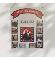 Ahşap dijital baskı Atatürk Köşesi