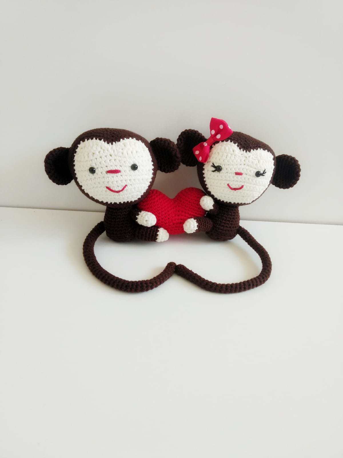 Sevgili Maymunlar Amigurumi Organik Oyuncak