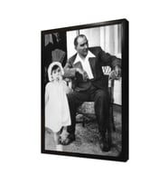 Atatürkün Manevi Kızıyla Çerçeveli Mdf Tablo