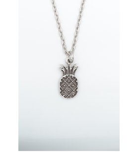 Ananas Gümüş Kaplama Düz Zincir Kolye