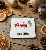 Kişiye Özel Avukat Bardak Altlığı Avukatlar Günü Hediyesi (Beyaz)