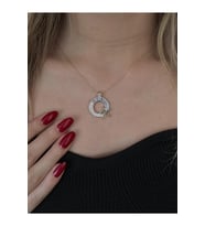 Özel Seri Flora Kolye Silver Gold – Çift Renk Minimal Kadın Kolye (Altın)