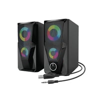 Mikado MD-336 2.0 6 Watt RGB Ledli Siyah Multimedia USB Speaker