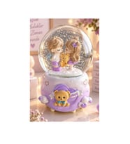 17 cm minik aşıklar kar küresi 0488