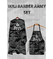 2li lüks barber shop penuvar seti önlük