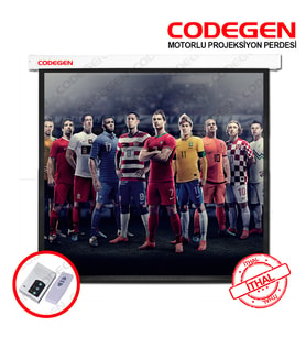 CODEGEN EX18 180x180 Motorlu Projeksiyon Perdesi