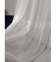 SADE TÜL PERDE AYAĞI GÜPÜRLÜ 1/3 SIK PİLELİ DİKİMLİ