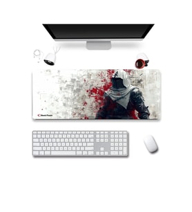 SonicTouch UltraGrand Suikastçı Gamer Oyuncu Xxl Beyaz Klavye Mouse Pad 40x90Cm