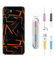 Vivo Y15S Y32 Y33S Y51 Y53S Kılıf Kablo Koruma Spiral Silikon Zigzaglar 1651