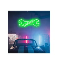 GARAGE Yazılı ve Şekilli Neon Tabela