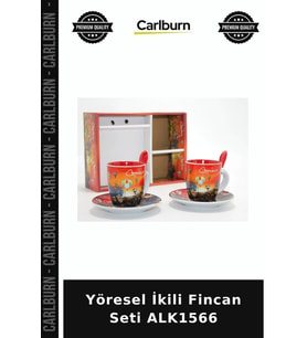 Özel Üretim Sunumluk Hediye Çeyizlik Yöresel İkili Fincan Seti ALK1566