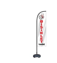 Reklamediyoruz Bisiklet yazılı Yelken Bayrak