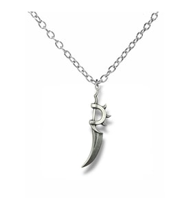 Antik Savaşçı Hançer Figürlü Unisex Kolye – 60 cm Zincirli, Gotik Tarz Metal Aksesuar