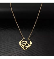 Kişiye Özel 925 Ayar Gümüş Tasarım Yılan Kolye (Gold)
