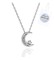 Swarovski Zirconia Taşlı Hilal & Yıldız Kolye