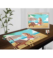 BK Gift Kişiye Özel Tatilci Çocuk Tasarımlı 1000 Parça Profesyonel Puzzle-2, 1000 Puzzle, Arkadaşa Hediye