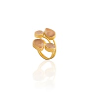 Kadir Jewellery 22 Ayar Altın Kaplama Zirkon Taşlı Kadın Vintage Yüzük