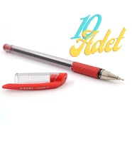 Adel Griply Tükenmez Kalem Kırmızı 0.7 mm İnce Uçlu 10 Adet