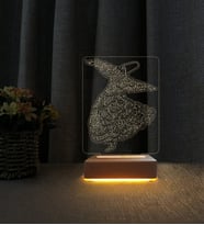 Semazen Lamba Kişiye Özel İsimli 3d Led Masa Lambası Doğum Günü Hediyesi Lamba