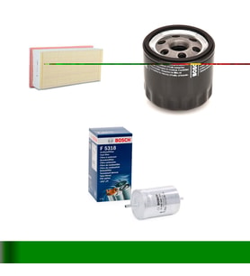 Bosch Filtre Bakım Seti Audi A4 1.8 T Benzinli 2001-2004 Hava + Yağ f. + Yakıt Filtre Bosch