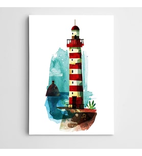 Deniz Feneri Modern Sanat Kanvas Tablo
