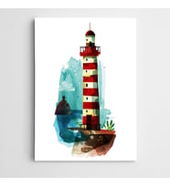 Deniz Feneri Modern Sanat Kanvas Tablo