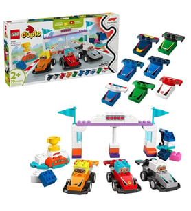 Nessiworld 10445 Lego Duplo F1 Takımı Yarış Arabaları ve Sürücüleri 70  parça +2aş