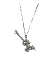 OttoMan Rock’n Roll Tarzı Metal Kolye – Unisex -60 cm Zincir (Gümüş)