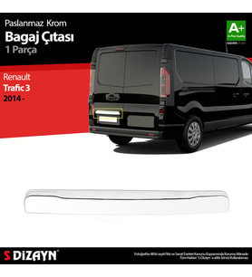 Renault Trafic Krom Bagaj Çıtası (Çift Kapılı) 2014-2020