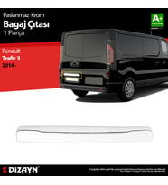 Renault Trafic Krom Bagaj Çıtası (Çift Kapılı) 2014-2020