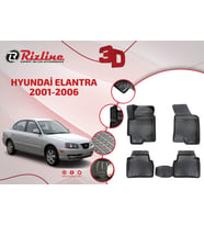 Rizline Hyundai Elantra 01-06 3D Oto Paspas (Siyah - Beyaz)