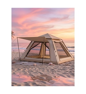 Büyük Aile Kamp Çadırı 240x240x160 cm Gölgelikli 6 Kişilik Outdoor Çadır