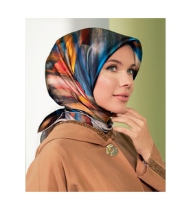 Armine Nostalji Serisi %100 Twill İpek Eşarp 8339D 32