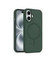 Coverzone ?phone Air ile Uyumlu Kadife ?� Y�zeyli Premium Silikon K?l?f MagSafe ile Uyumlu Kablosuz ?arj Destekli Darbe Emici Yumu?ak Dokulu Koruma Tasar?ml? Telefon K?l?f? Haki
