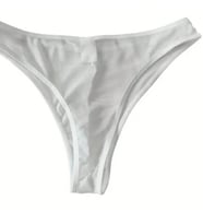 Erkek Biyeli Beyaz Transparan Brazillian Slip