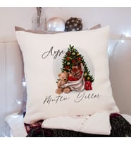 Mutlu Yıllar & Merry Christmas & Yılbaşı Tasarımlı Yastık Kişiye Özel