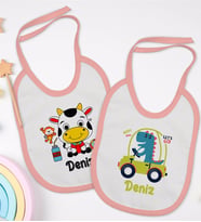 BK Kids Kişiye Özel İsimli 2’li Pembe Mama Önlüğü-14