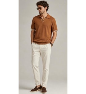 ADV 5052 APAJ YAKA TRİKO TİŞÖRT/TABA/3XL