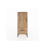 Arges Komodin 2 Raflı Tek Çekmeceli Tek Kapaklı 44x30x106 Çam-Çam