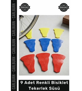 #Bisiklet Dayanıklı Üçgen Palet Tasarım Canlı Plastik Aparat 9 Adet Renkli Bisiklet Tekerlek Süsü