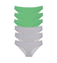 Mulvxbrf Brf02 6 Adet Süper Eko Set Likralı Kadın Slip Külot Yeşil Gri (Mulvix)