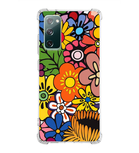 PrintiFy Samsung Galaxy S20 FE Uyumlu Retro Color 2 Baskılı Şeffaf Köşe Korumalı Antişok Kılıf
