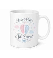 Bebek Görmeye Gelenlere Hoş Geldiniz Bebek Kokulu İkram Kupası Hediye Bardak