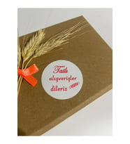 Tatlı Alışverişler Dileriz Yuvarlak Yapışkanlı Etiket 3x3 cm 150 adet