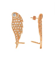 Gümüş Kanat Ear Cuff Küpe