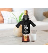 BK Gift Kişiye Özel Mini Siyah İçki Şişesi Tişörtü , Ev Bar Dekoru, Rakı, Rakı Şişesi Tişörtü, Ev Barı-4
