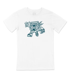 Boom Box Siyah Robot Tişört