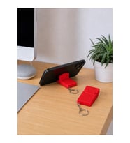 3Dmarketi 3’ü 1 Arada Mini Telefon Tutucu Anahtarlık Charm – Kırmızı 3,5 × 7 × 1 cm